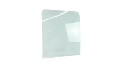 Bobcat 7332763 Excavator Glass, Front Upper Glass, Frameless Excavator Glass, DOT Certified Glass, Green Tinted Tempered Glass